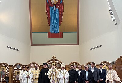 A delegation of Ukrainian religious leaders visited the Ukrainian Catholic National Shrine of the Holy Family