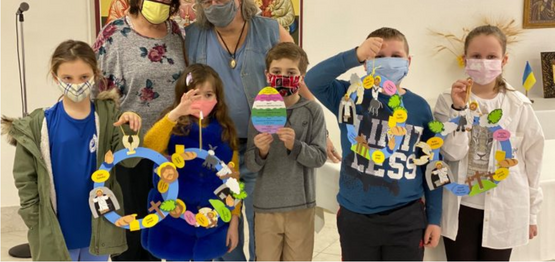 Sunday Catechism students in Perth Amboy prepare to Easter