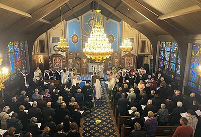 Clergy and faithful of the Philadelphia Archeparchy bid farewell to Father Ihor Bloshchynskyy